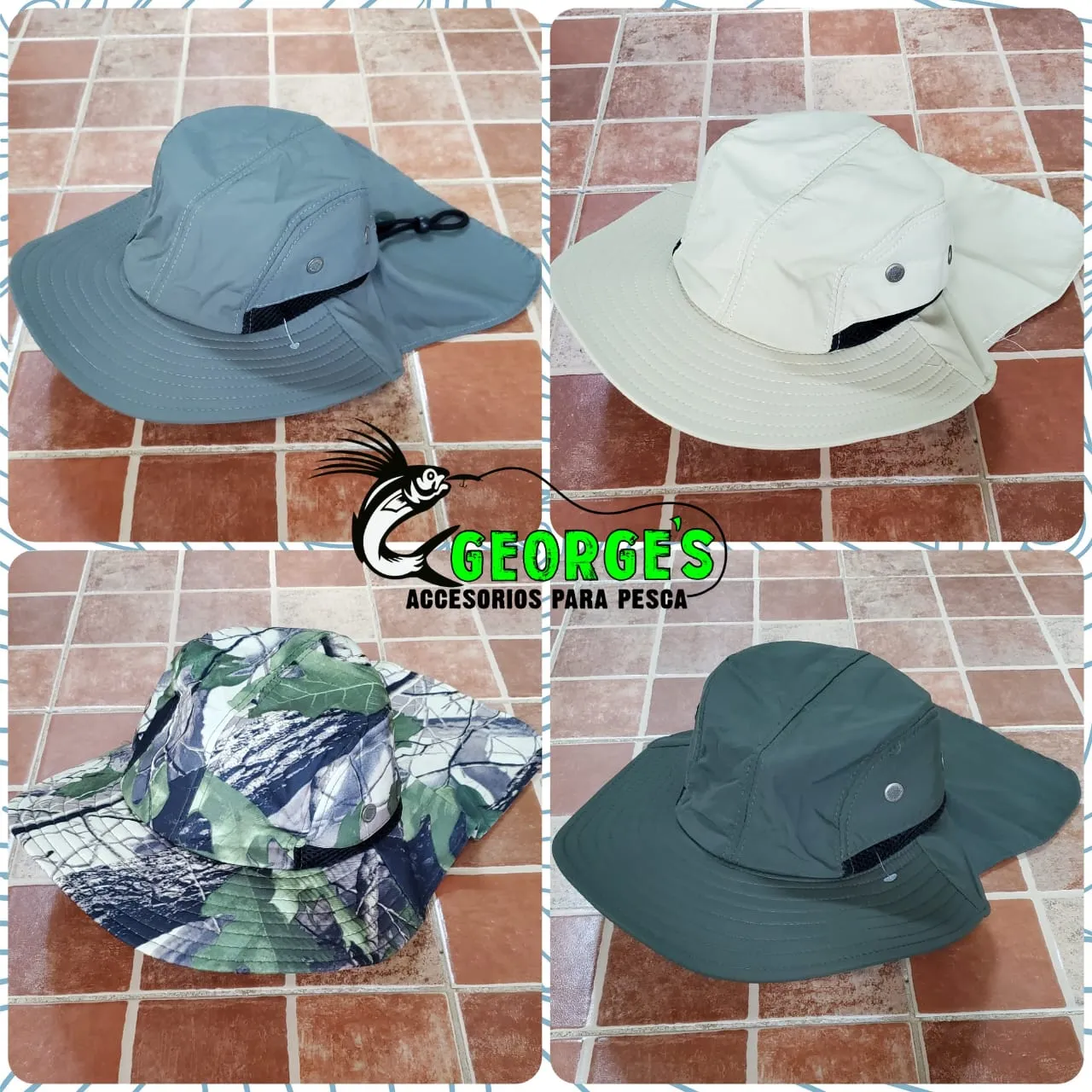 Sombreros de pesca de ala ancha