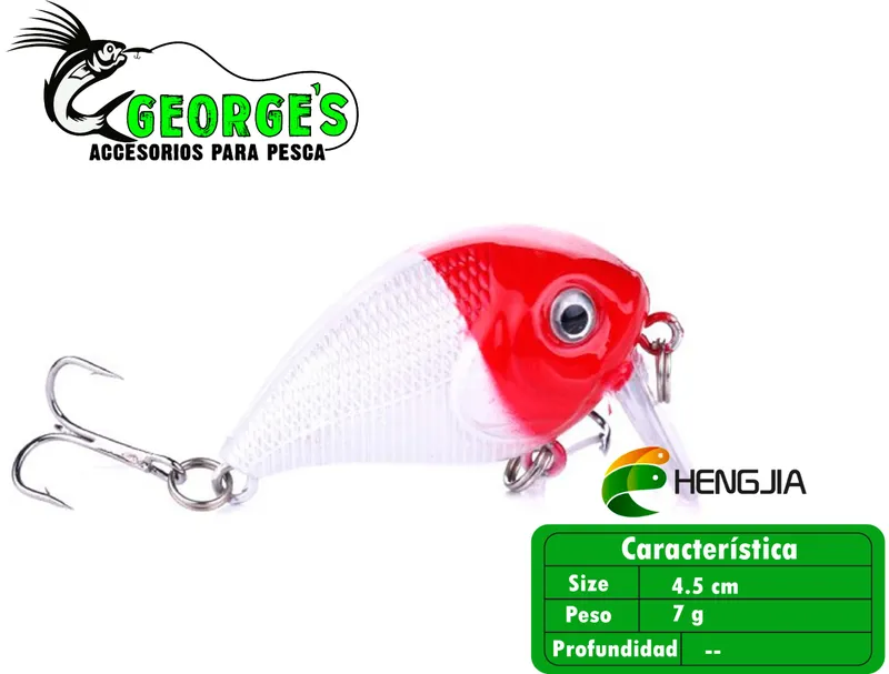 Crankbait de 1 7/9in 1/4oz, Hengjia
