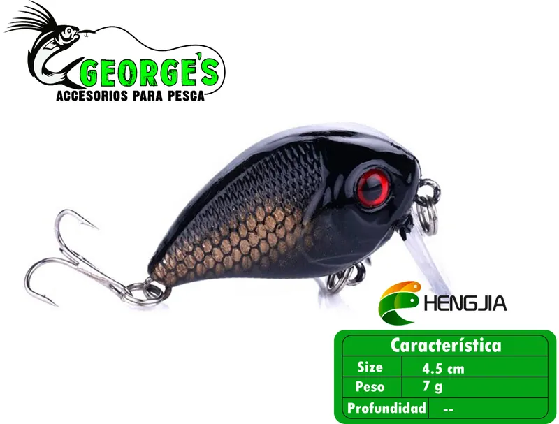 Crankbait de 1 7/9in 1/4oz, Hengjia