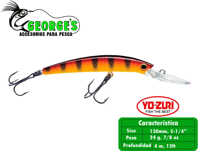 Crystal Minnow Deep Diver Walleye, PERCHA CALIENTE, Yo-Zuri