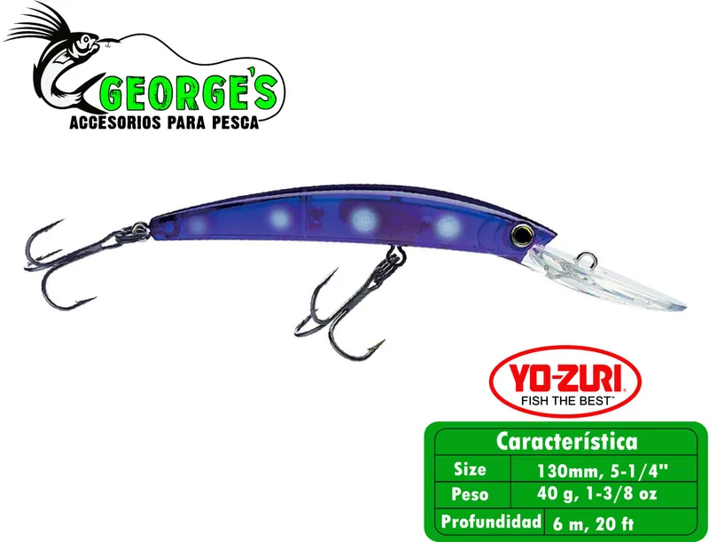 Crystal Minnow Deep Diver Walleye, DOCE DE LA NOCHE, Yo-Zuri