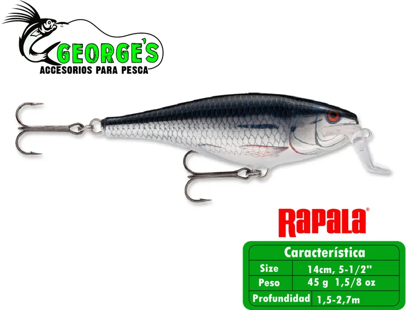 Super Shad Rap 14 silver shiner, Rapala